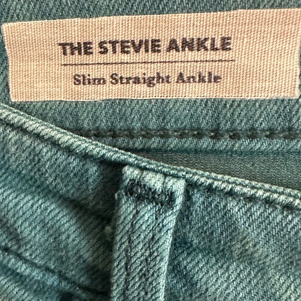 AG Adriano Goldschmied Stevie Jeans Slim Straight Ankle Green Size 28 - Picture 8 of 12